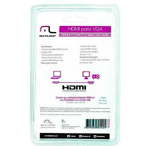 Conversor Hdmi M X Vga F C/Saida Audio - WI293