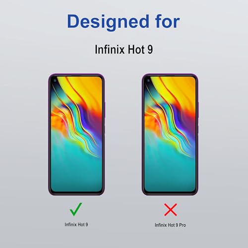 Image of ZAP CASE HD Plus Tempered Glass Screen Protector Compatible For Infinix Hot 9 (Black) Edge To Edge Coverage With Easy Installation Kit