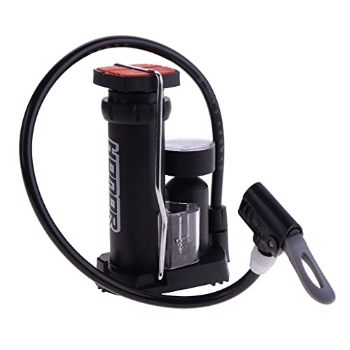 sharprepublic Bomba de Ar de Piso Ativada Por Pedal de Bicicleta, Inflador de Pneu com Medidor de Pr