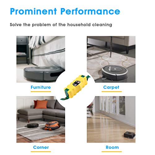 Eagglew 14.4V 4.5Ah Replacement Battery Compatible With Roomba Battery R3 500 600 700 800 900 Series 500 510 531 535 540 550 552 560 570 580 595 620 650 660 700 760 770 780 790 800 900 With Brush #TOP6