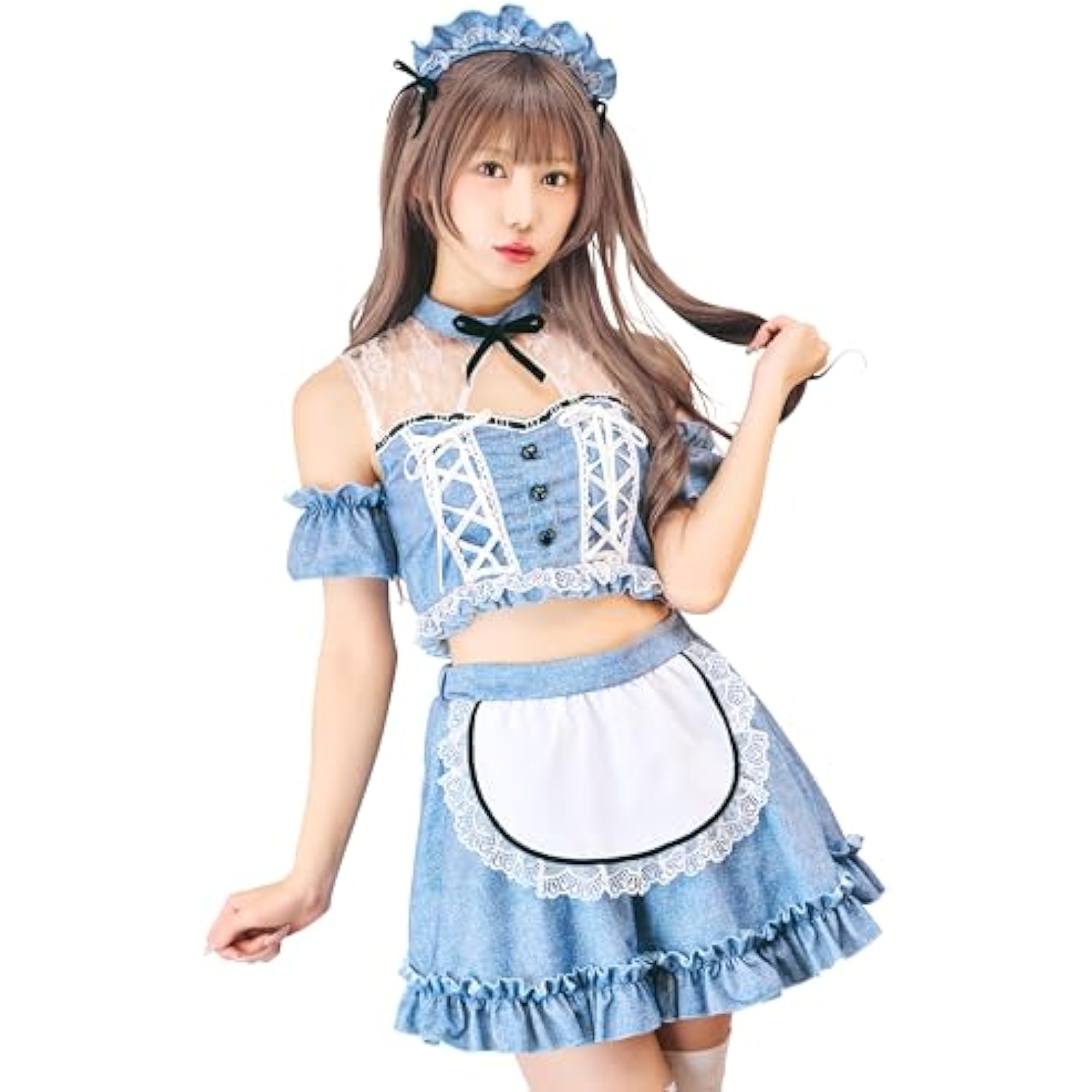 クリアストーン(Clearstone) SugarWhip コスプレ ハロウィン デニムライクメイド レディース ブルー 詳細画像1