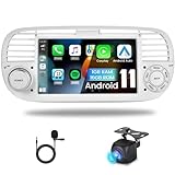 fiat 500 sedili posteriori ribaltabili ✨【Scheda Madre Potente】Processore Quad Core, sistema operativo Android 11, 1GB di RAM e 16GB di ROM, audio HiFi integrato e impostazione EQ, ricevitore radio FM RDS, supporto connessione WiFi e navigazione (online e offline)