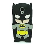 Minidandan Black 3d Cartoon Hero Batman Soft Silicone Back Case Cover Skin for Samsung Galaxy S4 I9500
