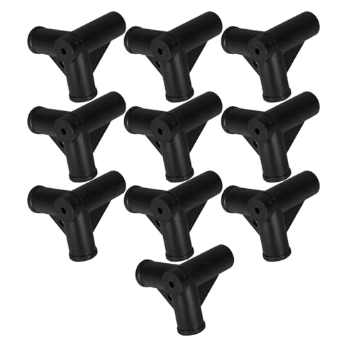 JUMPLAWN Conectores de Valla en T 90° de 19 Mm en PP Negro, 10 Piezas para Parque Infantil, Accesorios de Unión para Corralitos de Seguridad Infantil, Repuestos Compatibles y
