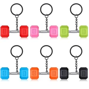 Tondiamo 6 Pcs Mini Dumbbell Keychain Gym Keychain Gym Gifts for Lovers