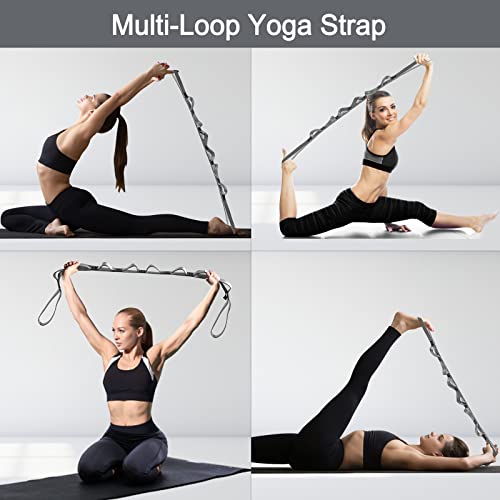 DASKING Daisy Chains, 110cm Yoga Hängematte Verlängerungsgurt, 23 KN Starke Verstellbares Nylon Übungsband Gurt für Aerial Yoga, Pilates, Dehnung, Camping, Fitness
