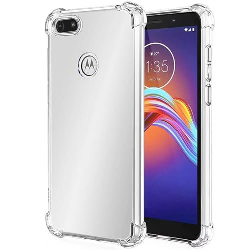 Yerebel Case for Moto E6 Play, for Motorola E6Play XT2029 Cute, Clear Flexible Bumper TPU Soft Rubber Silicone Cover Phone Case for Motorola Moto E6 Play Crystal Clear