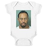 Funny Golf Goat Mugshot Infant Bodysuit for Sports Lovers White 12M