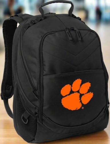 Image of Broad Bay Clemson Backpack | Official Tigers Logo, Padded Laptop Compartment, Fits Up to 17 inch Laptops, 600D Polyester