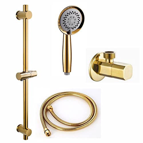 Barra de ducha de metal dorado para reformar baños modernos con estilo 2
