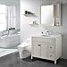 PARLOS Waterfall Widespread Bathroom Faucet Two Handles with Metal Pop Up Drain & cUPC Faucet Supply Lines, Doris (Brushed Nickel)