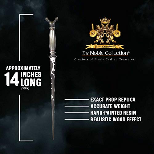 The Noble Collection - Professor Horace Slughorn Character Wand - 13.7in (35cm) Harry Potter Wand with Name Tag - Harry Potter Film Set Movie Props Wands – vue 4