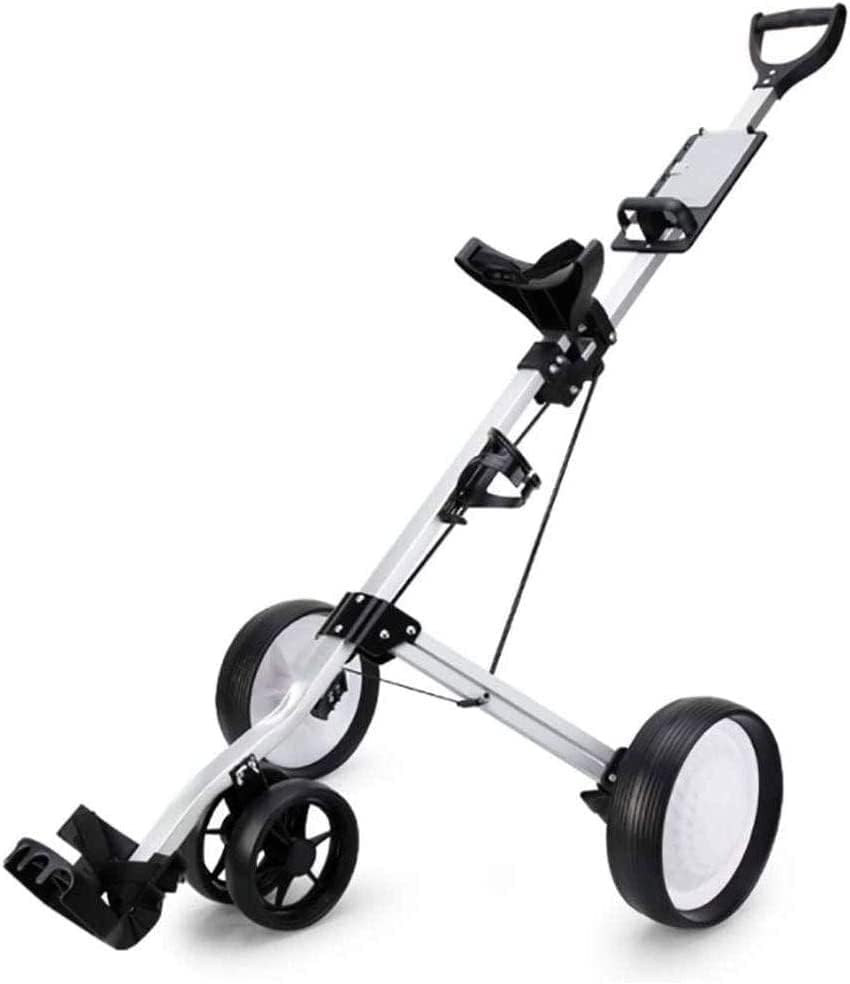 Golf Push Cart，Golf Tricycle Charter Car Foldable Ball Cart Trolley Court Supplies Cube Push Trolley,4 Wheels