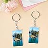 FekiLoot Spirit Island in Lake Keychain Cute Key Chain Double-Sided Key Ring Popularity Key Fob Small Frame Keychains Lightweight Diy Key Holder Craft Supplies Key Charm For Personalized Gifts #2