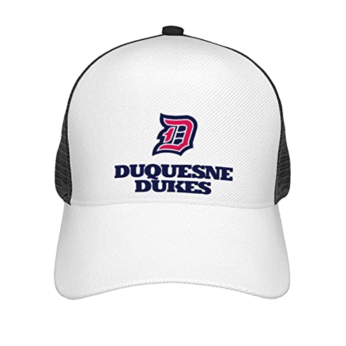 Duquesne University Curved Brim Mesh Baseball Cap Casual Sun Hat for Unisex Black