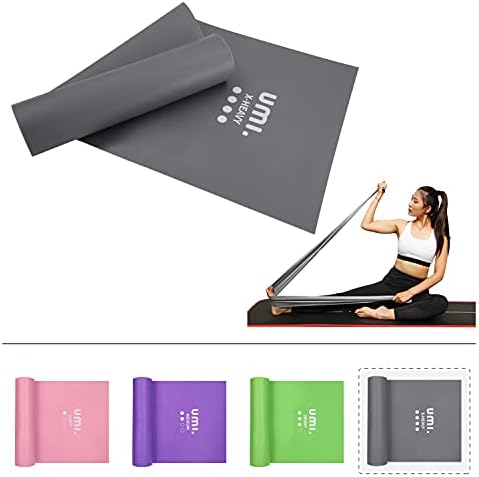 Amazon Brand - Umi - Resistance Band Set Stretch Bands Exercise Bands for Yoga Ballet Pilates Workout Exercise