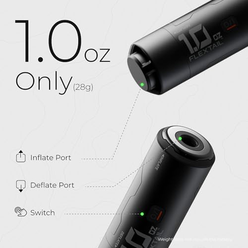 Image of FLEXTAILGEAR Zero Pump 2 Air Pump for Inflatables, Rechargeable Air Pump Portable Air Mattress Pump, 1 oz Ultra-Mini Electric Air Pump for Pool Floats Air Bed Air Mattress