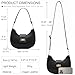 NIUEIMEE ZHOU Crescent Shoulder Bag for Women Retro Vegan Leather Crossbody Bags Tote HandBag Underarm Purses