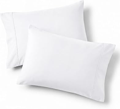 Bedsure King Size Pillow Cases Set of 2 - White Brushed Microfiber Pillowcases 2 Pack, Super Soft Pillow Case Cover with Envelope Closure for Kids, Wrinkle, Fade Resistant, 20x36 Inches