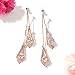 Dangle Earring Drop Earrings Long Earrings Rose Gold Wedding Earrings for Women