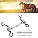 Zerodis Horse Mouth Bit Horse Carved Antique Bronze Rustproof Stainless Steel Horse Snaffle Bit for Horse Racing Horse Mouth Bit Stainless Steel Horse Mouth
