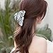 Blue Leaf Hair Claw Clip 3.5 Inch Strong Grip Hair Clip French Design Women Girls Hair Styling Accessories for Thick Thin Hair