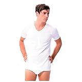 Camiseta Interior Caballero 6 Unidades Manga Corta Cuello Pico (60)