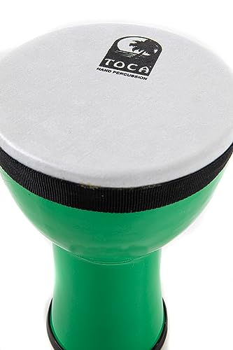TOCA Doumbek Freestyle 2 Trommel (wetterfester PVC Trommelkessel mit 10\ Höhe, immer perfekt gestimmt, ideal für Drum Circles, Bildung & Therapie, Durchmesser: 6\), Green