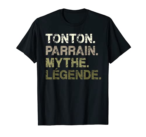 Homme Tshirt Tonton Parrain Mythe Légende Humour Drole Oncle Frère T-Shirt Cover