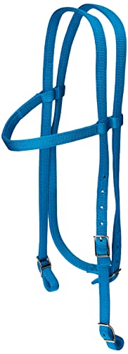 Weaver Leather Nylon Browband Headstall, Hurricane Blue #TOP14