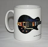 Taza de guitarra. Ilustración de Gibson Les Paul Custom Black Beauty 1960 de Jimmy Page.