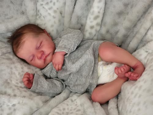 QIYANER 19 Polegadas 49 Cm bebe reborn realista recem nascido,bebe reborn de silicone mole realista,