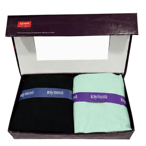 Image of Raymond Fabrics Men's Unstitched Shirt and Pant Fabric Combo | Premium Poly Viscose Dress Material Set with Presentation Gift Box | Formal & Casual Tailoring Fabric
