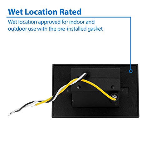 STW Series Horizontal Wet Location LED Step Light, Black (STW11203KHBK by Nicor - Image 4