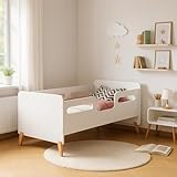 Mini Cama Infantil Cecília Design Moderno e Seguro. (Branco)