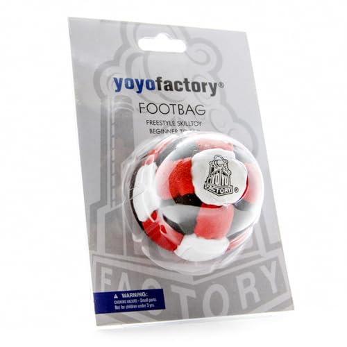 YoYo Factory Footbag - ROT/SCHWARZ (Vom Anfänger Zum Profi)
