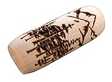 SOCWELL LLC pattern roller for clay, Mountain Pine Trees, 2 inch(50mm) x 3/4' diameter size, made in USA of fine maple wood (SD2261)