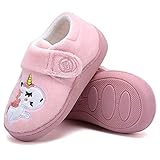CIOR Toddler Slippers Boys Girls Socks Lightweight Comfort Slip on Kids Indoor Warm Home Shoes U121WTMTDK220.EL-Unicorn-24.5