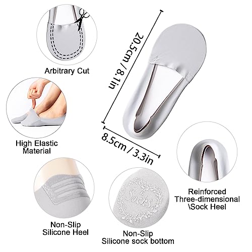 جوارب دانتيل قصيرة وشفافة ومقاومة للانزلاق وجيدة التهوية بتصميم قارب للنساء مناسبة للأحذية الرياضية والمسطحة وأحذية اللوفر، 6 أزواج