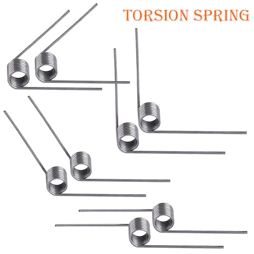 Qrity 10 Stück Torsionsfeder Aus Edelstahl, Torsionsfeder In V-Form, 0,5mm Drahtdurchmesser, Außendurchmesser 4,5mm, 9 Runden, 60° Ablenkungsfeder