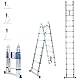 Aluminium Teleskopleiter 4,4 m (2,2 + 2,2), gelenkig und faltbar, Ultraleicht, kompakt, Max. Belastung 150kg, Arbeitshöhe bis 5,3m, 5 Jahre Garantie