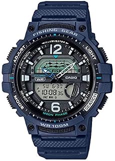 Casio Men's 10 Year Battery Quartz Watch with Resin Strap, Blue, 24.1