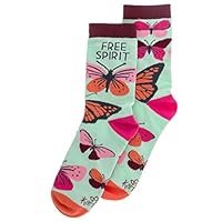 Karma Gifts Crew Sock, Butterfly, One Size (KA200840A)