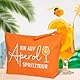 MEJOSER Aperol Geschenk Kosmetiktasche Kulturtasche Federmäppchen Lustig Geschenke zum Geburtstag Weihnachten JGA für Damen Herren Make Up Tasche Reise Schminktasche (Orange)