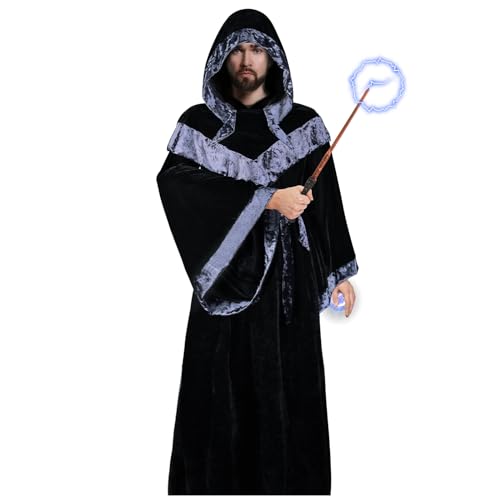 FORMIZON Túnica de Mago Místico, Mago de Traje de Sacerdote, Disfraces de Cosplay de Halloween con...
