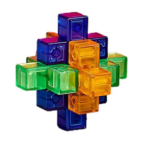 Vkcci 大人向けの頭脳パズル - 連動パズル Kongming Lock のロックを解除する - パズルゲーム テストおもちゃ ロジックパズル 知育玩具 クリスマス 誕生日プレゼント