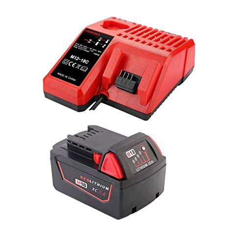 Ersatz Ladegerät 3A mit 18V 5.0Ah Lithium-Ionen Akku Cover