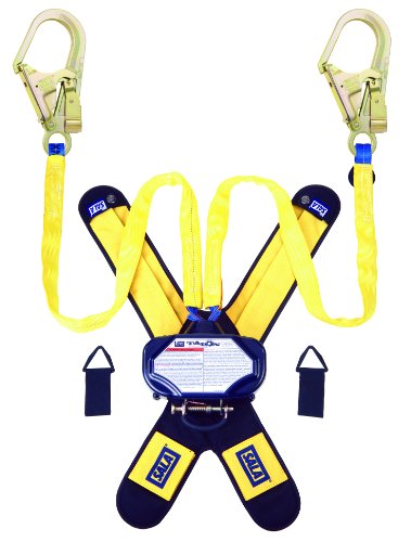 Image of 3M DBI-SALA Talon 3102101 Self Retracting Lifeline, 7.5' Tie-Back,Twin-Leg, 1 inch Nylon Web, Steel Rebar Hooks, Quick Connector For Harness Mounting, Blue