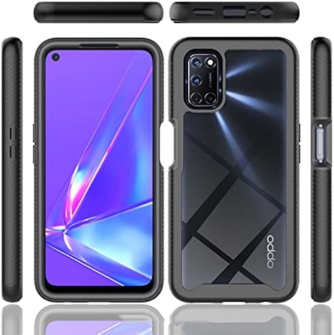 Liner Clear Case for OPPO A52 / OPPO A72 / OPPO A92, Military Grade Full Body Rugged Armor Case Cover, Heavy Duty Dropproof Shockproof Case for OPPO A52 / OPPO A72 / OPPO A92 - Black