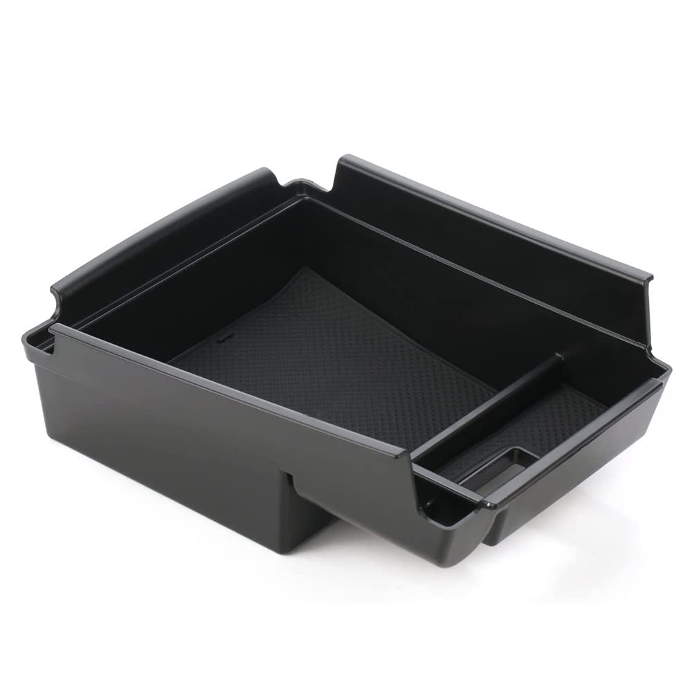 Vesul Armrest Secondary Storage Box compatible with Alfa Romeo Stelvio SUV 2018 ONLY Glove Pallet Center Console Tray